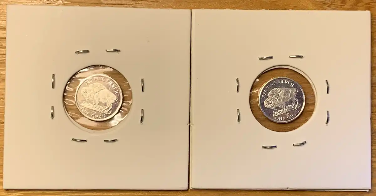 Buffalo/Indian-Head-1-Gram-.999-Silver-Round-Coins